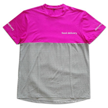 Customized Food Delivery Clothing, Foodora Cycling Shirt in Two Tone Design Base Layer Repeat Reflective Dots Printing